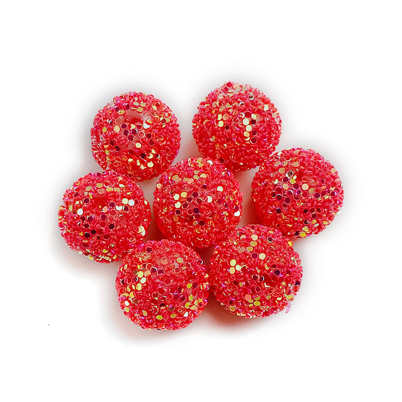 Wholesale 16MM Round Ball Straight Hole Beads Sequin Hanging Beads Jewelry Accessories